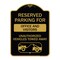 Signmission Unauthorized Vehicles Towed Away, Black & Gold Aluminum Architectural Sign, 18" x 24", BG-1824-22774 A-DES-BG-1824-22774 - alternate 1